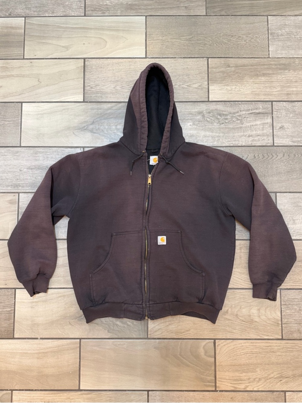 Carhartt Dark Brown Full-Zip Hoodie